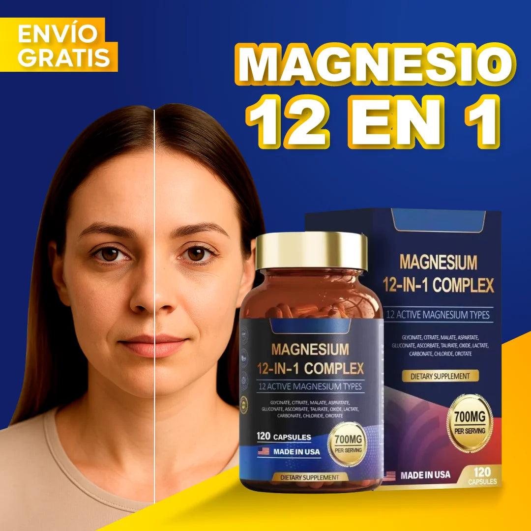 Magnesio Premium 12 en 1: Bienestar Máximo